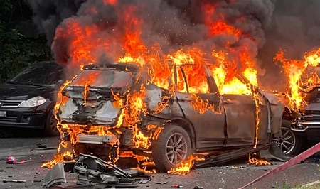 В Санкт-Петербурге взорвался автомобиль высокопоставленного военного