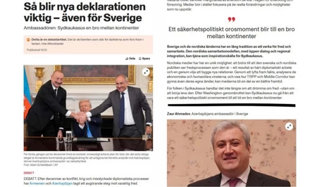 В авторитетном в скандинавских странах издании опубликована статья азербайджанского дипломата