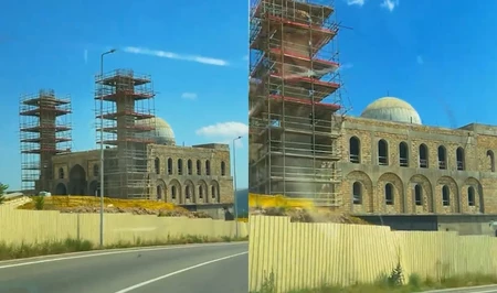 В Лачыне завершается строительство крупного комплекса мечети