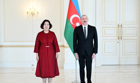 Президент Ильхам Алиев принял верительные грамоты новоназначенного посла Китая в Азербайджане