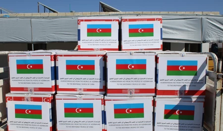 Гуманитарная помощь, направленная Азербайджаном в Сирию, распределена в Алеппо