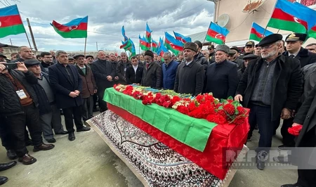 В Уджарском районе прошла церемония прощания с шехидом Азадом Джалиловым
