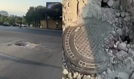 Просел асфальт, а знаков нет: в Баку водители пожаловались на опасный участок дороги
