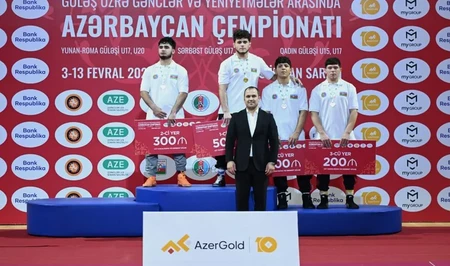 В Гяндже определились чемпионы Азербайджана по борьбе U-17