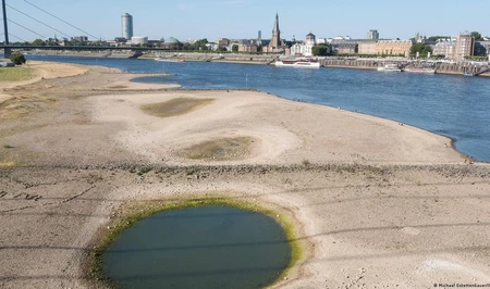 Обмеление главной водной артерии Германии грозит промышленному сектору страны