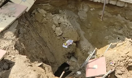 В Хатаинском районе Баку появились провалы грунта после продолжительных дождей