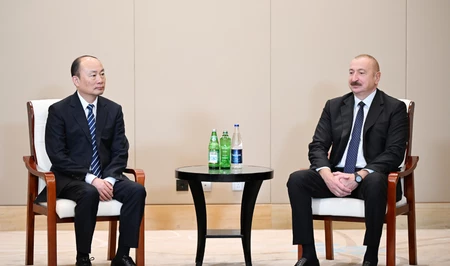 Президент Ильхам Алиев встретился с председателем компании China National Chemical Engineering