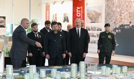 Ильхам Алиев и Рамзан Кадыров посетили «Баку Белый город»