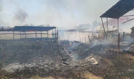 Полиция задержала мужчину, устроившего пожар в Бейлаганском районе