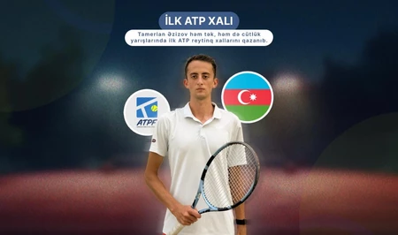 Азербайджанский теннисист Тамерлан Азизов впервые вошел в рейтинг ATP