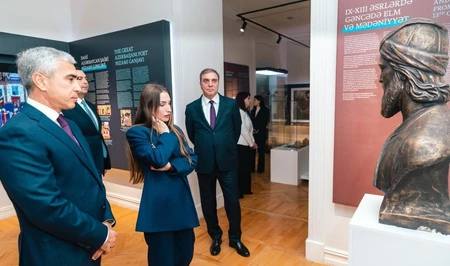 Алёна Алиева поделилась публикацией о посещении Гянджинского историко-краеведческого музея