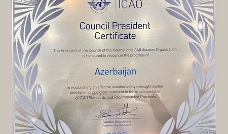 ICAO наградило Азербайджан за достижения в создании системы контроля безопасности полетов