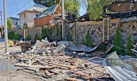 В Киеве дрон полностью разрушил ресторан азербайджанского бизнесмена: есть пострадавший