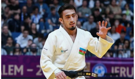 Балабей Агаев на вершине пьедестала турнира Большого шлема в Таджикистане