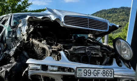 Водитель уснул за рулем и попал в ДТП в Балакенском районе