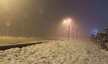 Кяльбаджар накрыл сильный снегопад