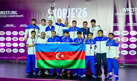 Азербайджанские борцы завоевали восемь медалей на чемпионате Европы U-20